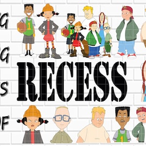 Cartoon SVG Recess SVG Recess PNG Recess Vector Recess Cutfiles 12 ...