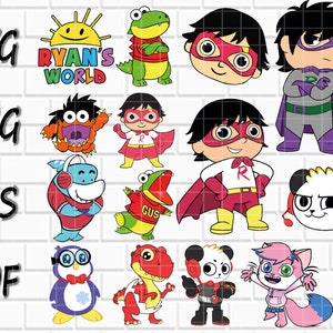 Cartoon Characters Bundle SVG / PNG/ JPG 14 Designs Cake Toppers Birthday Characters Kids Character Png Png,Eps,Svg,Pdf image 1