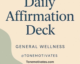 Daily Affirmation Cards | 30 Day Wellness Deck (Digital Download)