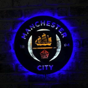 Manchester City Led Sign , Manchester City Team Logo , Manchester City Design , Manchester City Gift , Boyfriend Gift , Manchester City Team