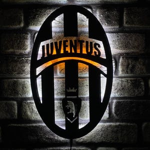 Juventus ledbord, Juventus muurdecoratie, Juventus teamlogo, Juventus led decor, voetbalteamontwerp, kerstcadeau, kerst