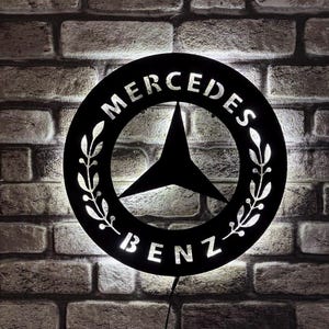 Mercedes Led Sign, Mercedes Led Sign , Mercedes Wall Sign, Mercedes Wall Decor, Amg Decor, Amg Led , Mercedes Gift , Valentine&#39;s day gift