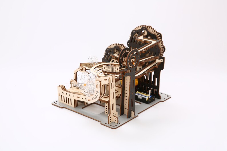 3D Wooden Puzzle for Adults DIY Motorised Marble Run Christmas Gift
