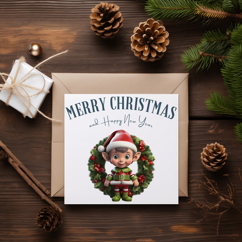 Cute 3D Christmas Elves Clipart, Xmas Elf Illustration Bundle, Xmas Pets And Gifts, Winter Season, PNG & SVG, Paper Crafts, Junk Journal image 6