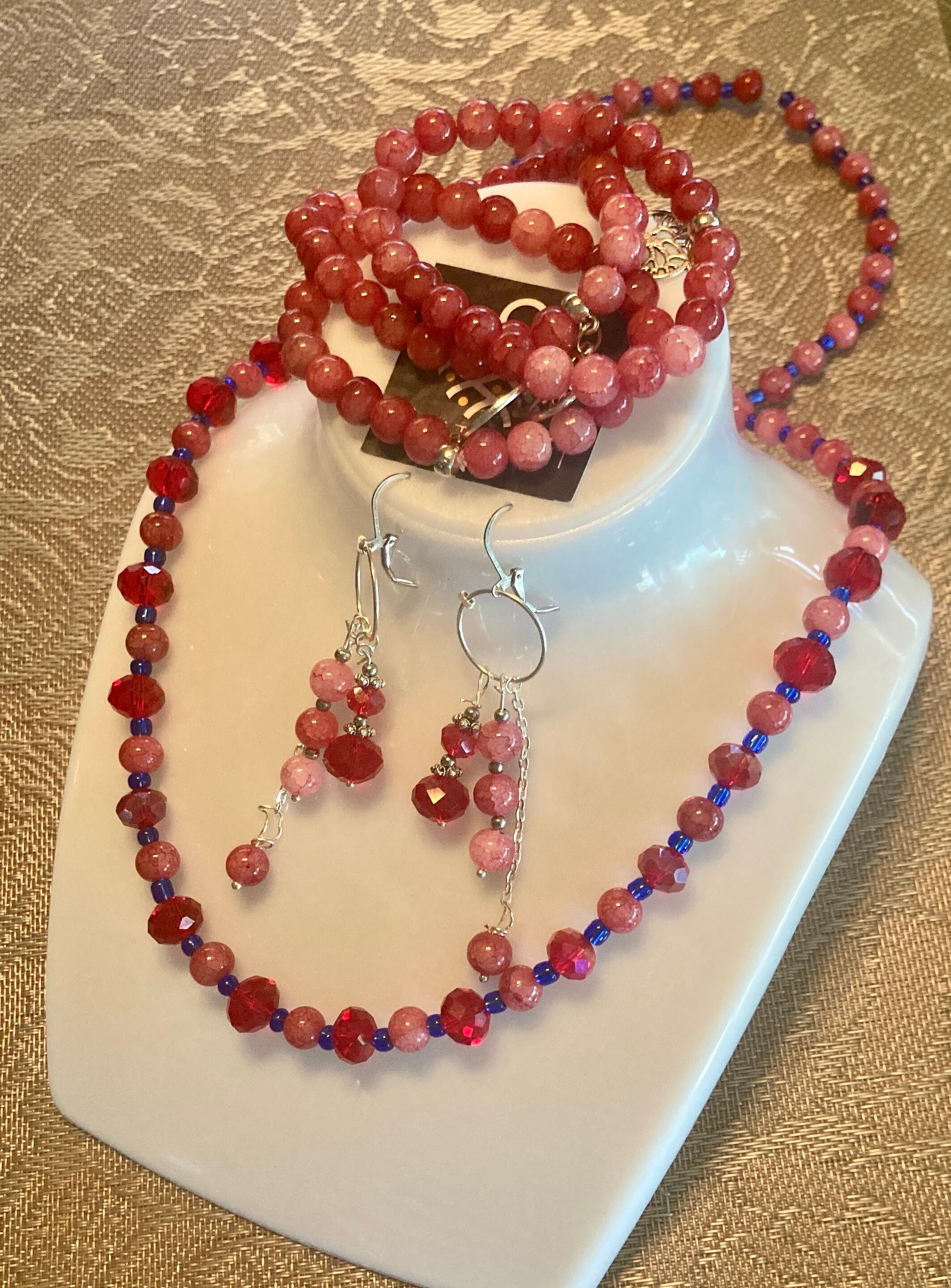 Ruby Red Dangles - Etsy