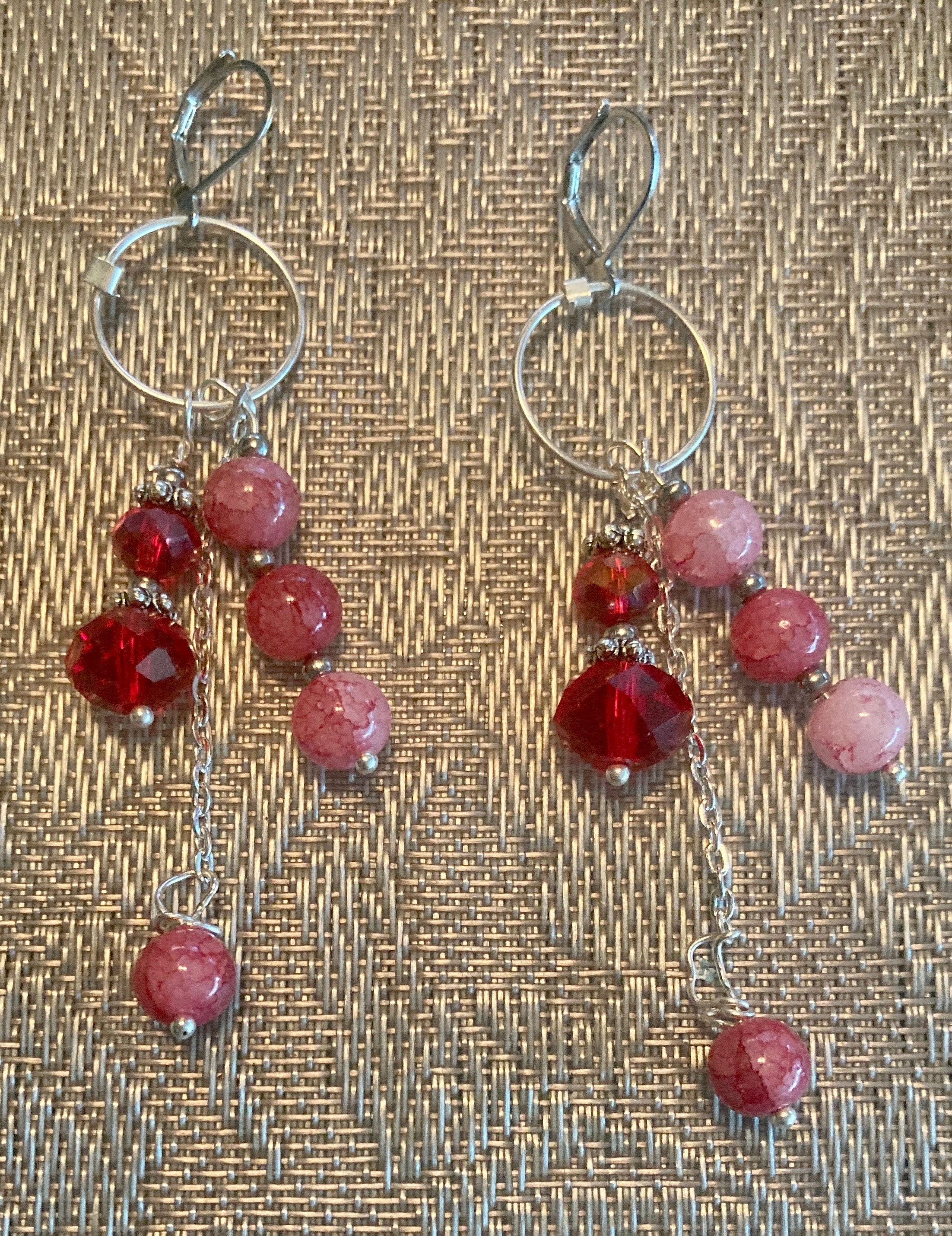 Ruby Red Dangles - Etsy