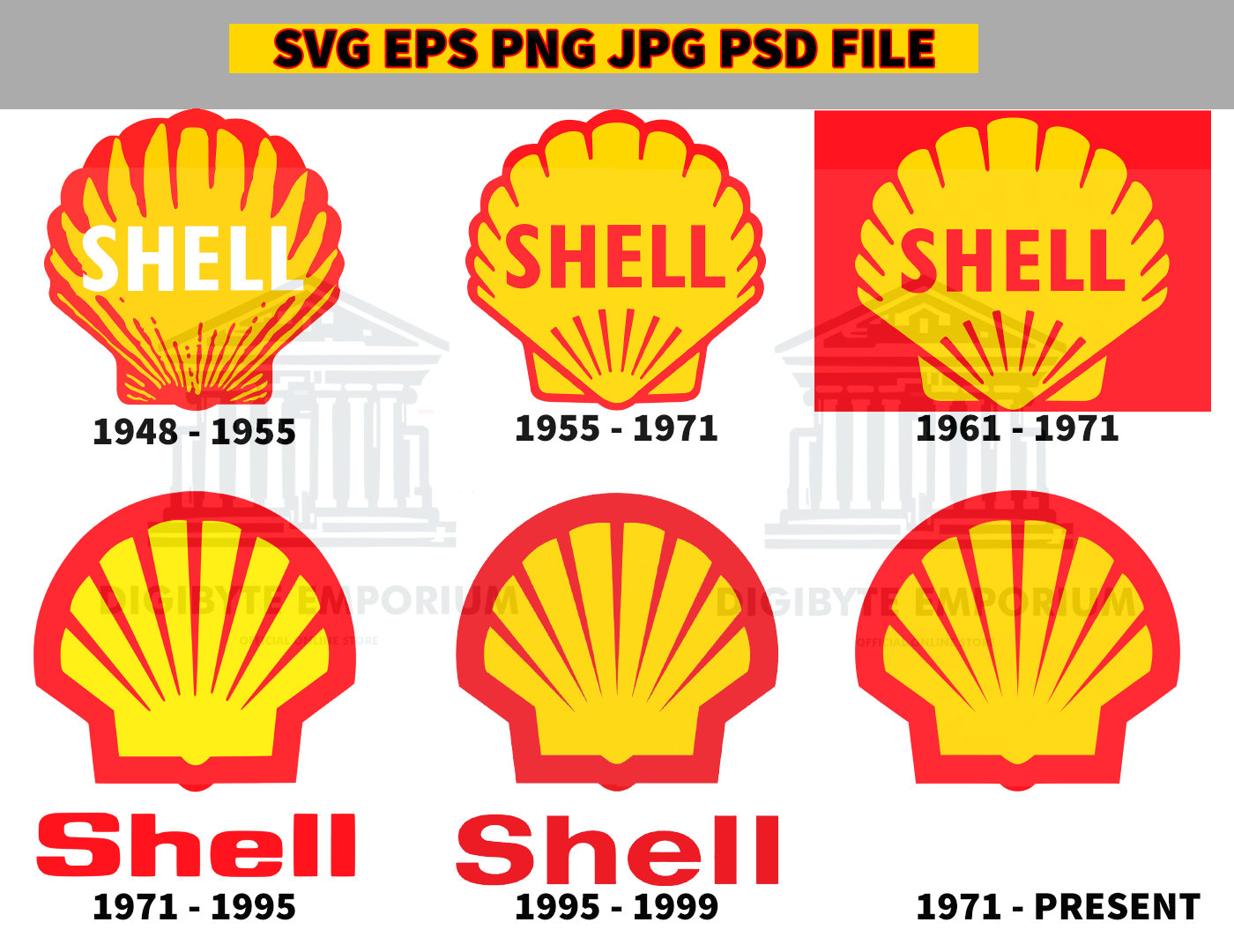 HQ Shell Logos .svg .png .jpg .eps .psd DIGITAL DOWNLOAD Etsy