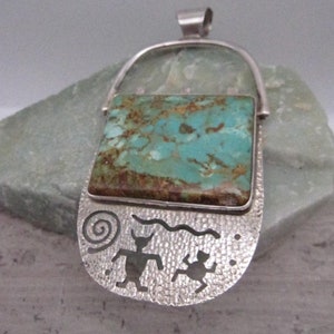 Multi-stone & Sterling Silver Pendant - Quintin Quam Sr. - Etsy