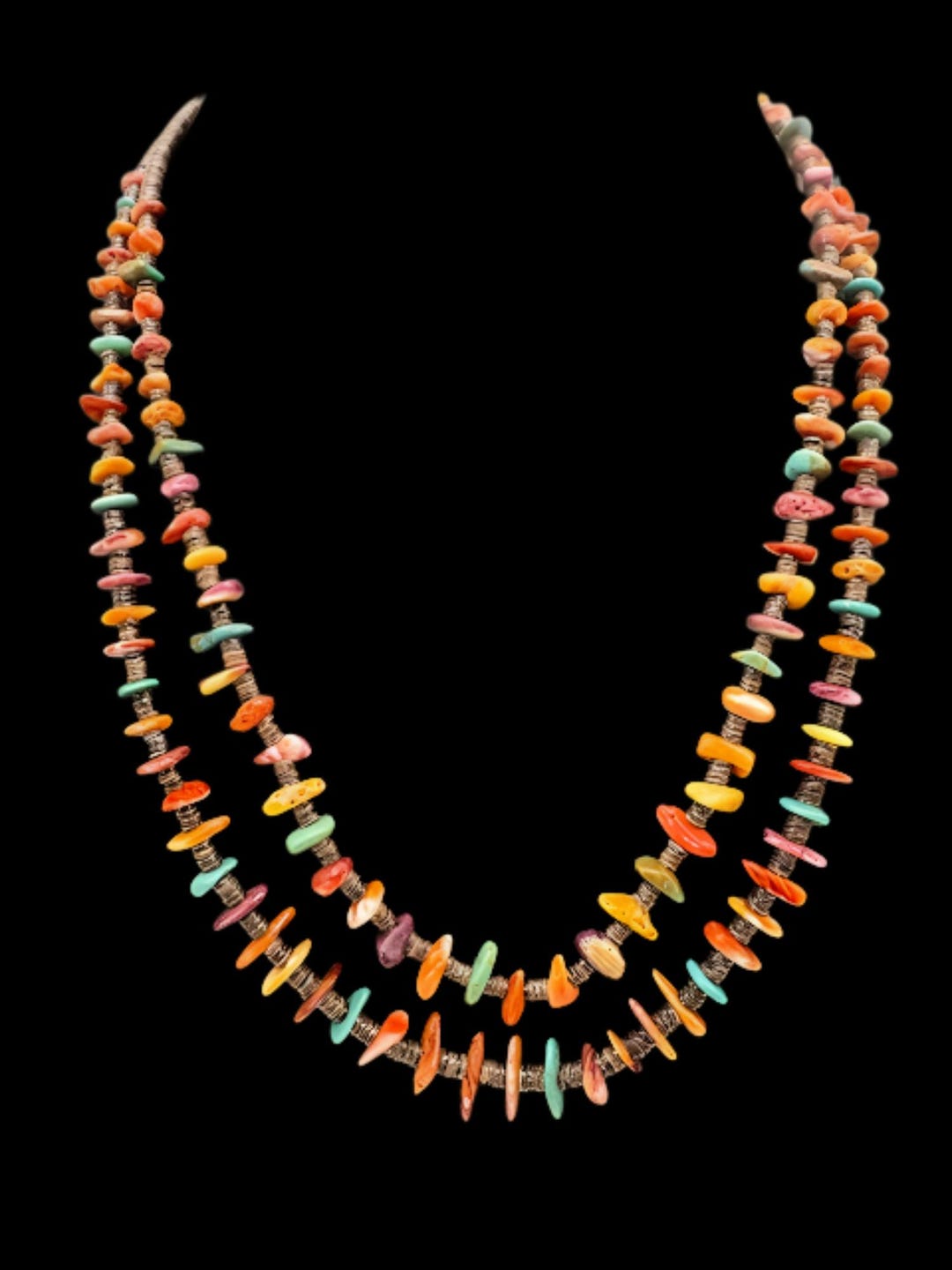 Single Strand Santo Domingo Spiny Oyster and Heishi 18