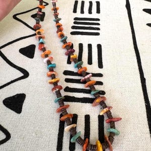 Turquoise Necklace Authentic Native Turquoise Spiny Heishi Shell Necklace Kewa Heishi Bead Necklace Santo Domingo Necklace Gift for Her