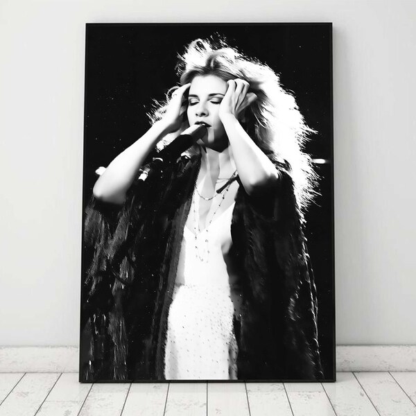 Stevie Nicks Print, Stevie Nicks poster, Music Room Decor, Stevie Nicks wall art, Retro Wall Art, retro music poster, vintage music poster