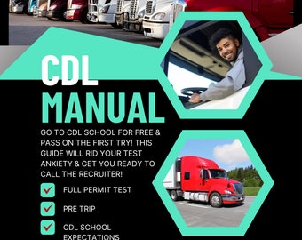 CDL Prep - Class A Study Guide - How to get Commercial Drivers License - How to pass permit test & CDL School Truck Driver Job