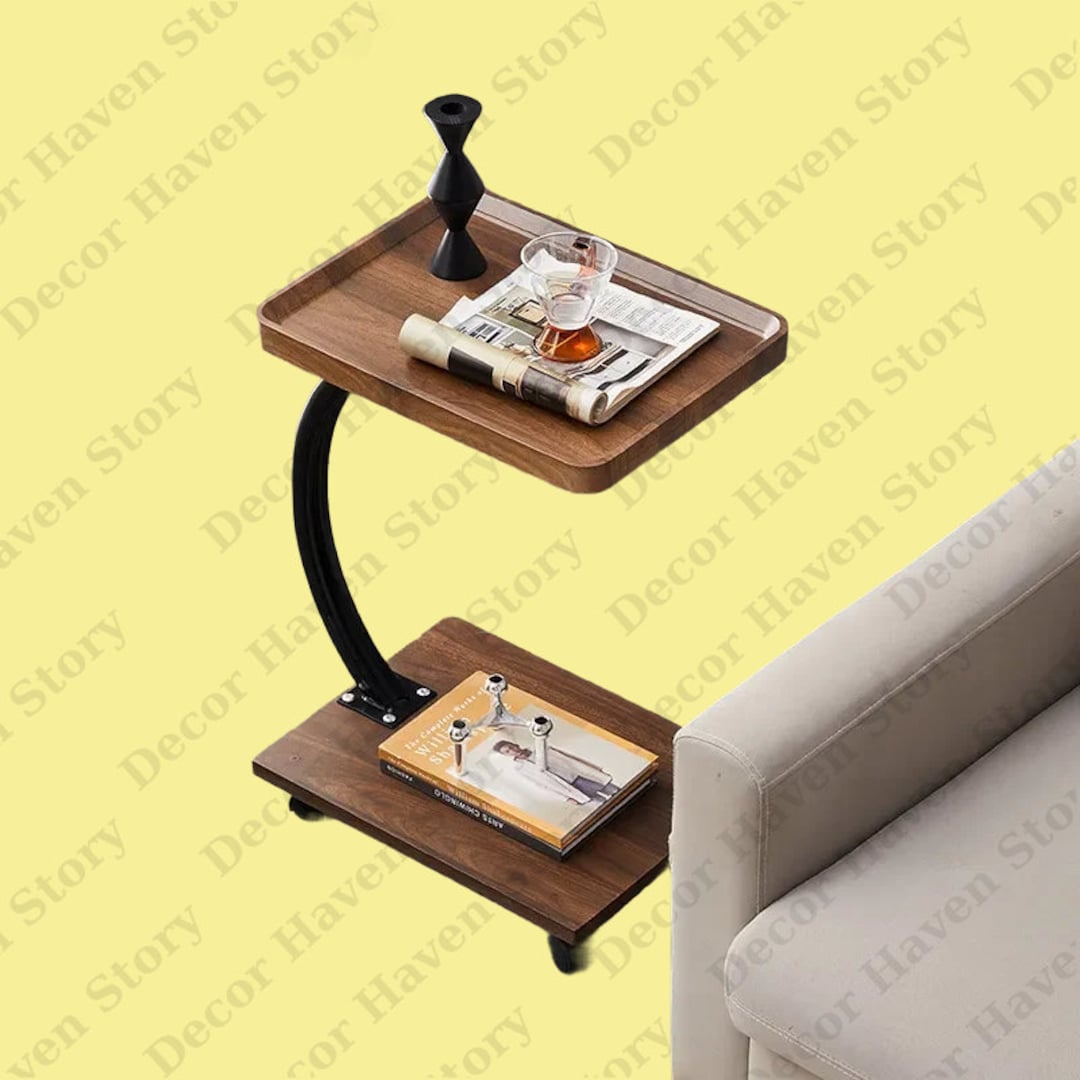 Coffee Table for Living Room, C-shaped Side/end Table, Contemporary ...