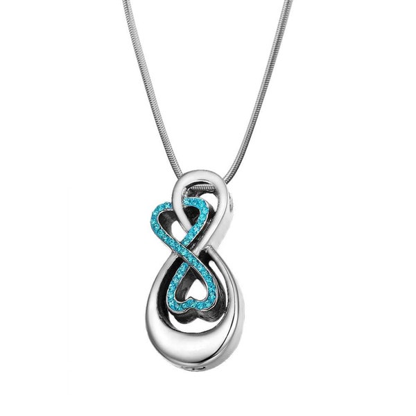 Double Infinity Cremation Jewelry Memorial Necklace