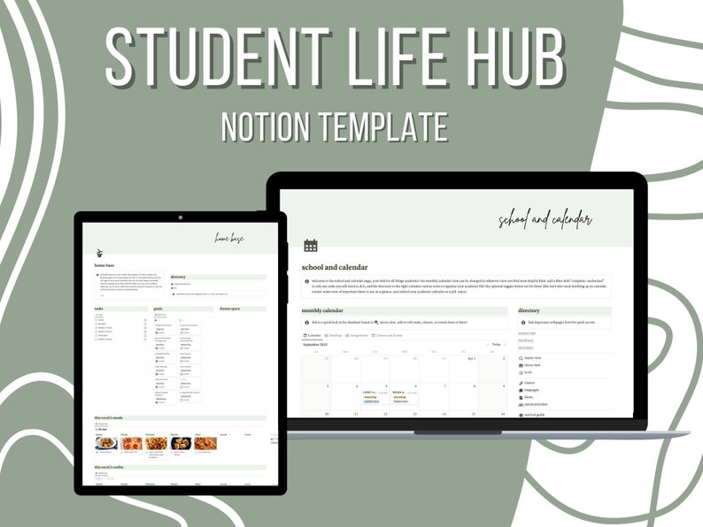 Student Life Hub Minimalist Planner for ADHD, Autistic, and Neurodivergent Students image 1