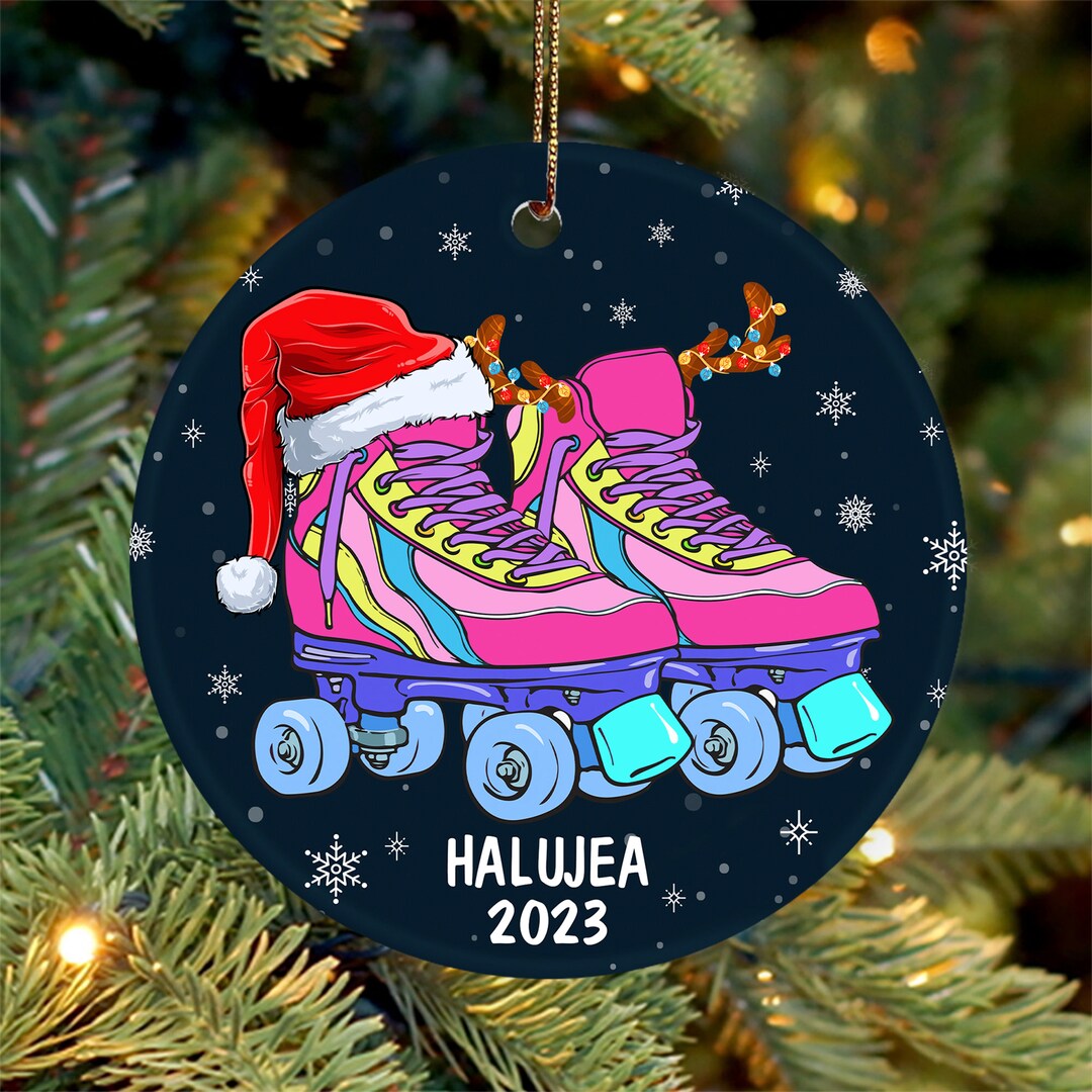 Personalized Roller Skate Christmas Ornament Skater Girl Etsy