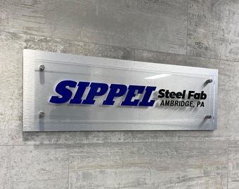 CUSTOM BUSINESS SIGNS Aluminum Composite / Acrylic with Standoffs