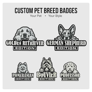 Custom Dog Breed Edition Car Badge – Personalized Acrylic Pet Emblem