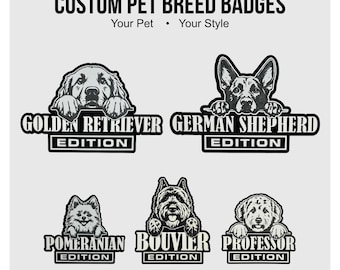 Custom Dog Breed Edition Car Badge – Personalized Acrylic Pet Emblem