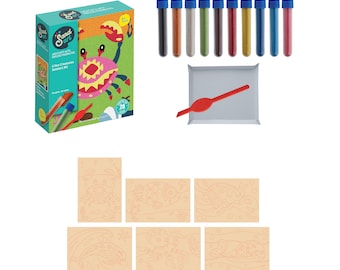 Kit d’activités artisanales pour enfants, Sandart, Artisanat amusant créatif, Kit d’artisanat, images d’art sur sable, cadeau, Éducatif - 6 thèmes au choix