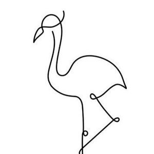 Flamingo Line Art, Minimalist Line Art Flamingo Digital Download, Wall Decor Flamingo, Printable Image Flamingo Art
