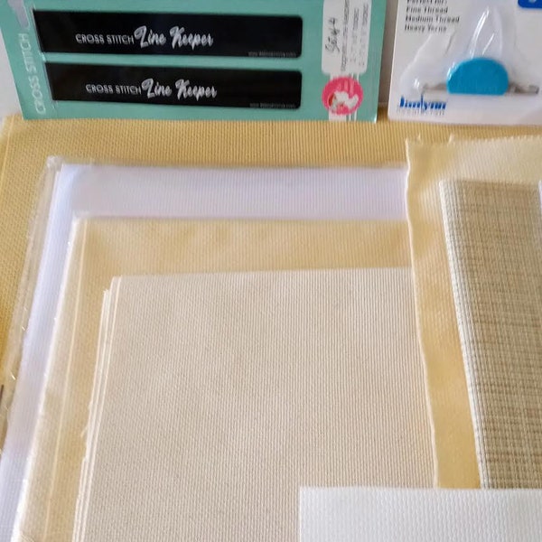 CROSS STITCH FABRIC Destash Plus – Counted Cross Stitch, Aida Fabric, Cross Stitch Fabric Lot, Large Pieces Aida Fabric