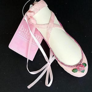 Ballet Shoe Ornament: Pink Ceramic Slipper, Ballerina Gift,  Burton n Burton Gift,