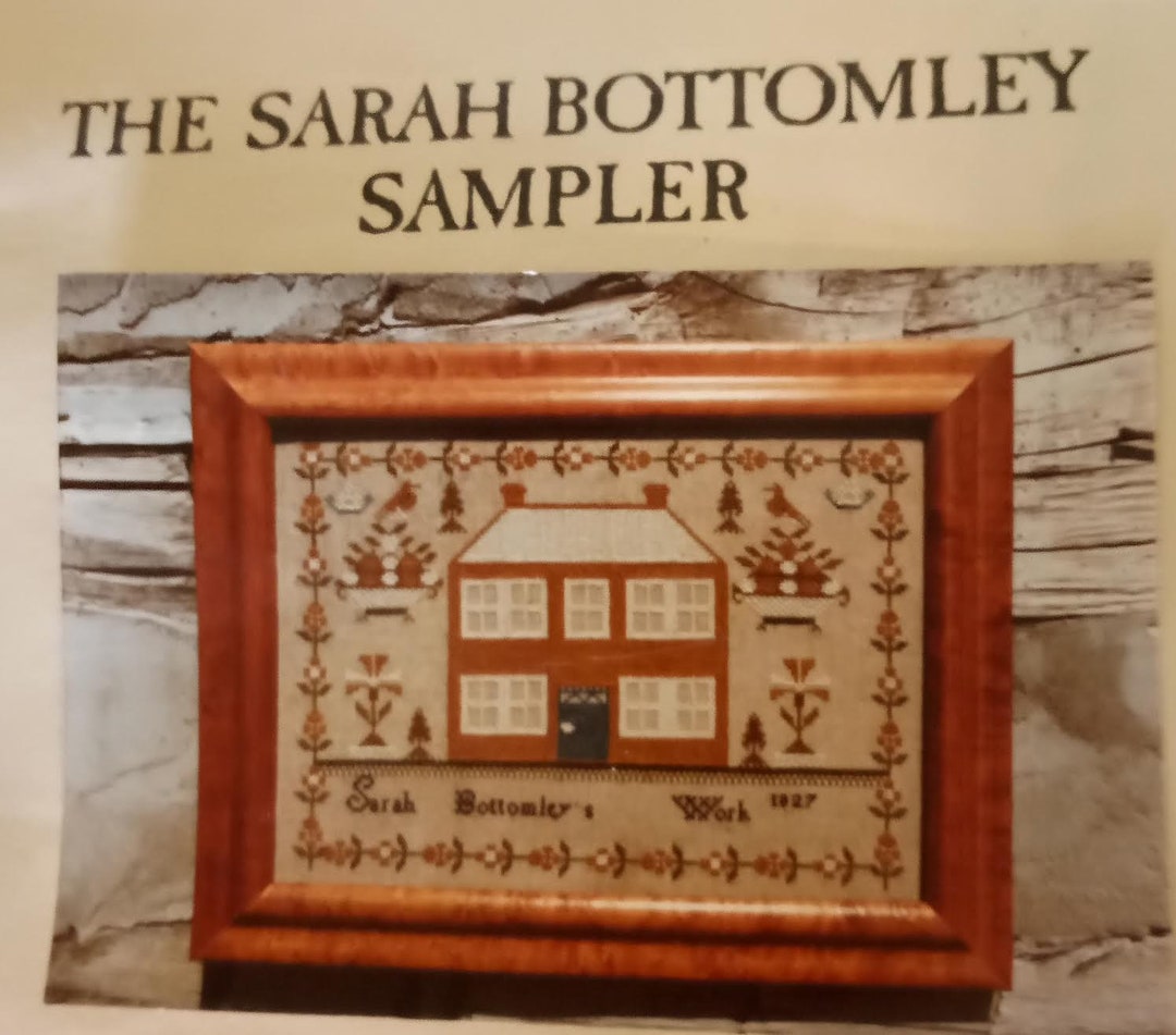 1827 SAMPLER KIT - Large Stitch Diagram, Finished Photo, Linen &amp; Floss ...