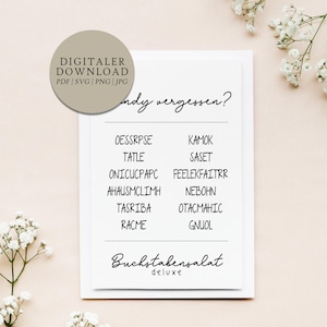 Cartel Café | Archivo de impresión digital | Sopa de letras con divertidos rompecabezas | Decoración de pared para cafetería, té, cocina, mudanza, apartamento, cafetería, bar, restaurante
