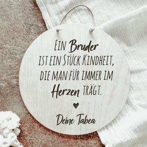 Bruder Stück Kindheit im Herzen inkl. veganem Lederband Geschenk Geburtstag Großer Bruder Persönliches Dankeschön Weihnachten Familie