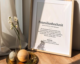 Petersilie Samen WBdesignz Petersilienhochzeit-Karte – Romantische Grußkarte Für 12,5 Jahre Ehe (DIN A6 Mit Umschlag) Petersilie Getrocknet