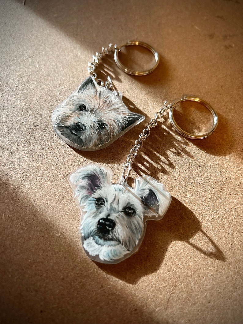 Custom Handdrawn Pet Portrait Keychains, Pins, Pendants Etsy