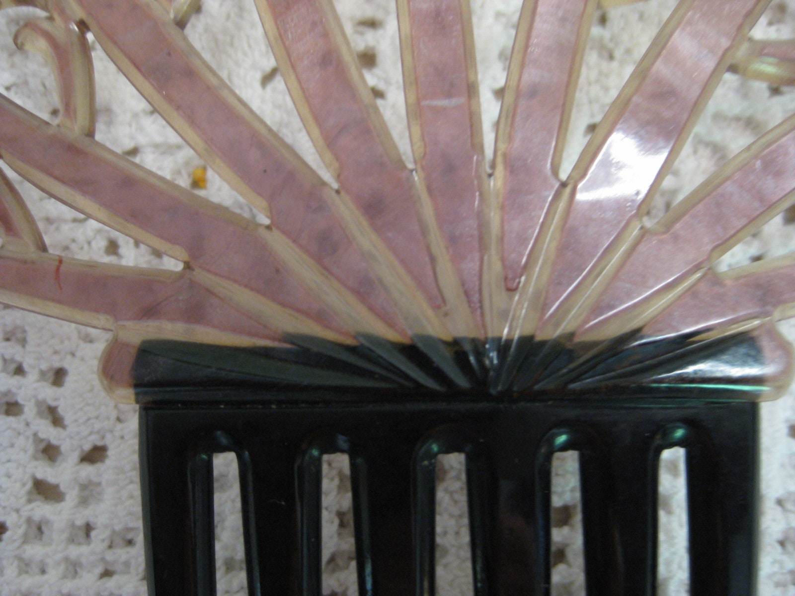 Victorian Edwardian Large Celluloid Hair Comb 1800s 1900s Antique ...