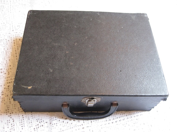 Vintage Suitcase Small Travel Salesman's Sample A… - image 2