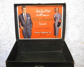 Vintage Suitcase Small Travel Salesman's Sample Advertising 1940s 1950s Storage Display