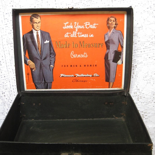Vintage Suitcase Small Travel Salesman's Sample Advertising 1940s 1950s Storage Display