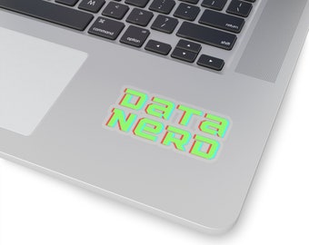 Retro Daten Nerd Sticker | Arcade Style Vinyl Aufkleber