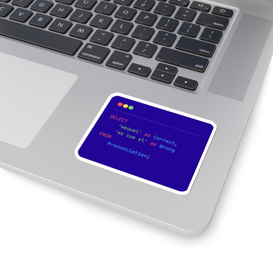 Purple SQL Pronunciation Sticker Funny SQL Sticker Data Analyst Gift ...
