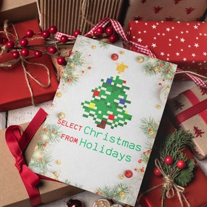 Personalized SQL Christmas Card | Data Analyst Christmas Gift | Tech Holiday Card | Customizable Programmer Card