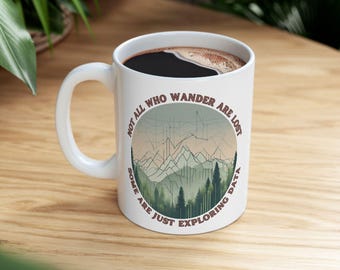 Data Explorer Mug | Mountain Data Visualization Coffee Cup