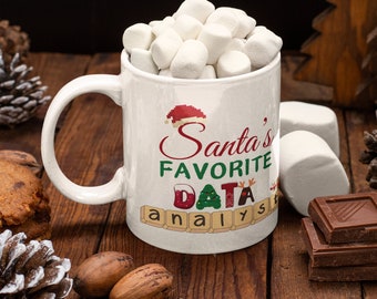 Santa's Favorite Data Analyst Mug | Holiday Tech Gift
