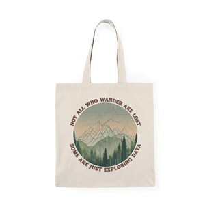 Data Explorer Canvas Tote Bag – Nature-Inspired Techie Gift