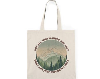 Data Explorer Canvas Tote Bag – Nature-Inspired Techie Gift