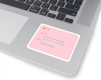 Adesivo engraçado com pronúncia de SQL | Presente para analista de dados