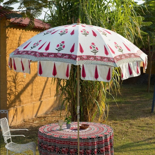 New Handmade Royal Wedding, Events decorations Garden Umbrella, Heavy Big Size Buta Patio Umbrella beautiful Block umbrella, Hotel Decor
