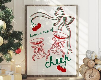 Archivo digital del carrito de bar navideño "Tome una taza de alegría"