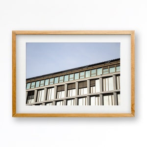 Fotografia - &quot;Edifício Quase 3D&quot; - Topo de um edifício moderno em Stuttgart, cuja aparência parece vir de um modelo 3D.