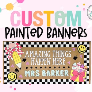 Custom Hand Painted Banners | Personalized Party Banner | Birthday, Baby Shower, Wedding, Graduation Decorations