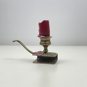 Vintage Brass Candlestick , Small Antique Candle Holder