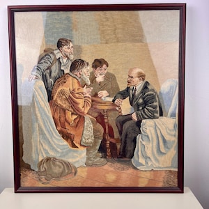 Antique Hand Embroidery Needle Work Picture with Framed.